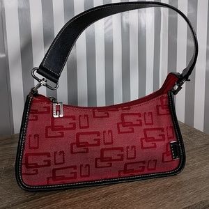 Guess Red and Black Shoulder Purse Bag